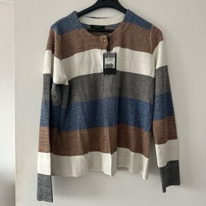 NWT! Koan Glitter Striped Cardigan Size Large